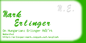 mark erlinger business card